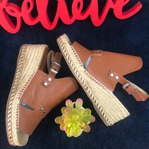 Rag & Bone Leather espadrille wedges